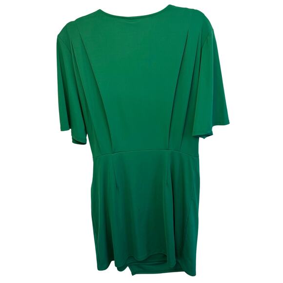 NEW womans future collective green ruched above knee dress size M - Picture 3 of 7